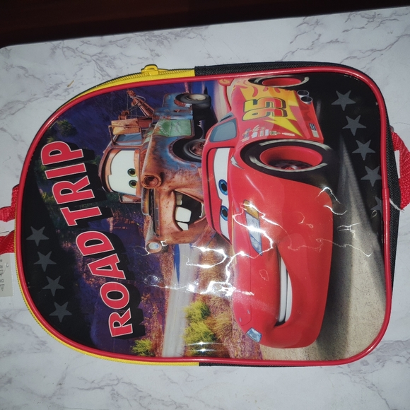 Disney Pixar Cars Mini Backpack "Road Trip" Lighting McQueen #95 - Picture 2 of 3